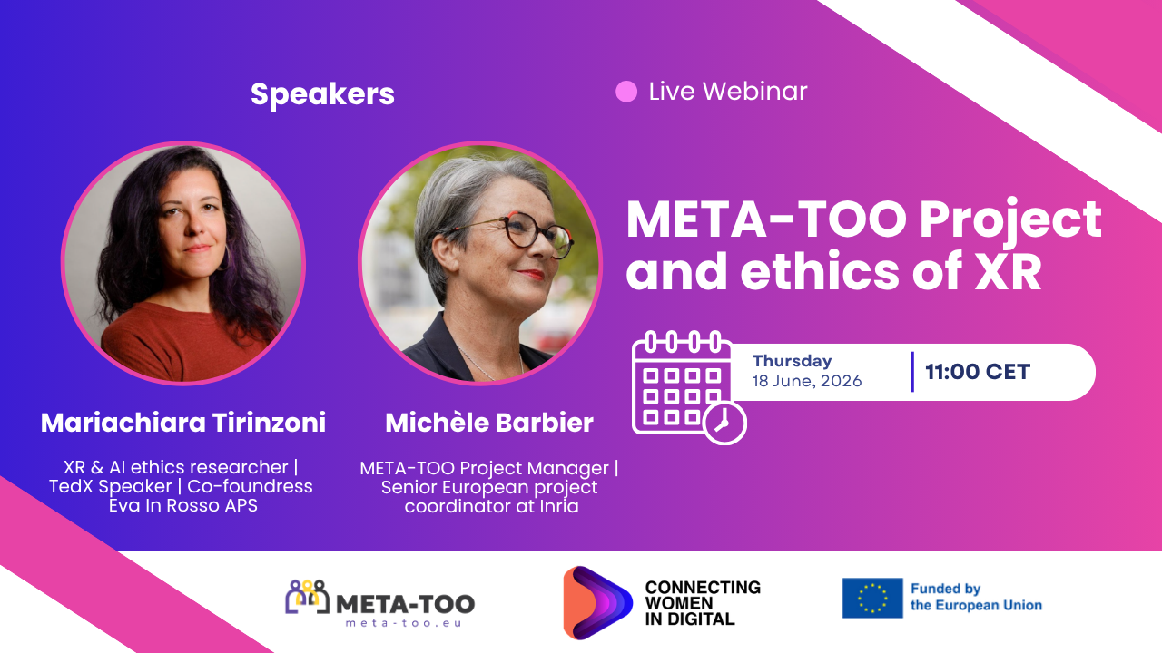 META-TOO featured in Women in Digital webinar on ethics and safety in XR